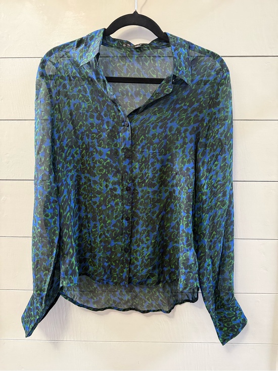 Joe's Jeans Tops - Joe's Jeans Wild 100% Silk Animal Print Long Sleeve Blouse Top Women's Medium
